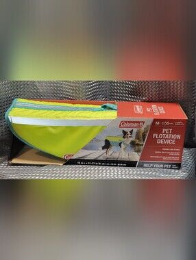 Coleman Bright Lime Dog Life Jacket with Reflective Trim